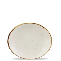 19.2x16.4 cm - Churchill Stonecast Piatto Vassoio Ovale In Porcellana Vetrificata