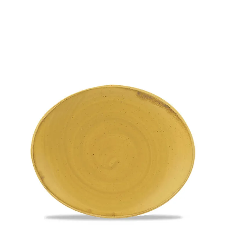 19.2x16.4 cm - Churchill Stonecast Piatto Vassoio Ovale In Porcellana Vetrificata
