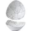 18.5x18.5 cm - Churchill Studio Prints Kintsugi Coppetta Triangolare In Porcellana Vetrificata