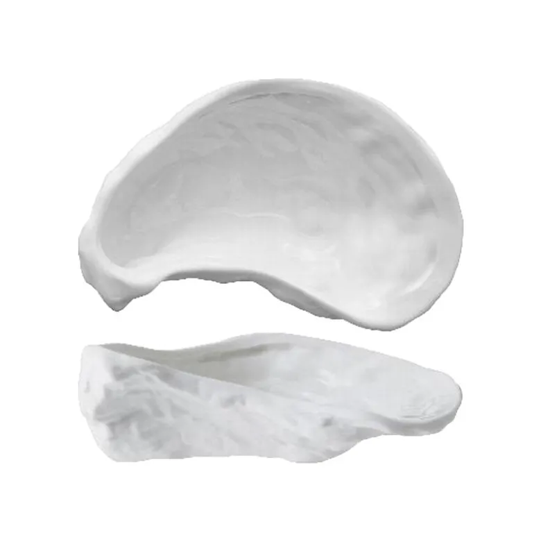 15x9.6 cm - Essentia Oyster Coppetta In Porcellana Set 6 Pz