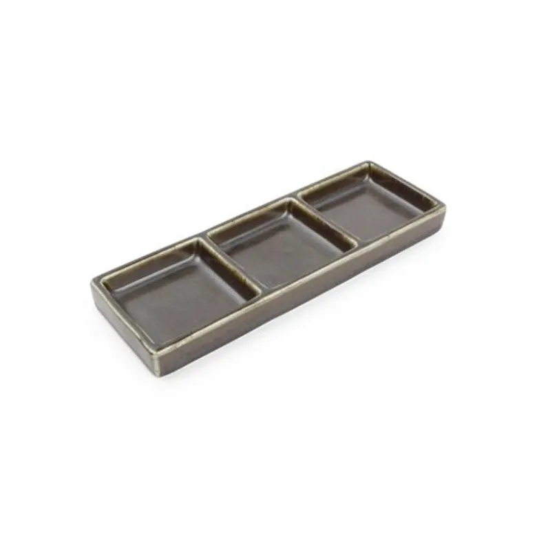 24x8 cm - F2D Ceres Vassoio In Porcellana - Set 4 Pz