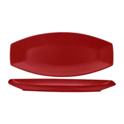 35.5x15.5 cm - Fuji Piatto Presentazione Ovale In Porcellana - Set 3 Pz