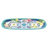 39x16 cm - Guzzini Flower & Lemon Piatto Vassoio Rettangolare In Melamina - Set 2 Pz