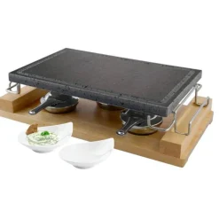 24x45 cm Ilsa Convivio Maxi Pietra Lavica Rettangolare Con Supporto