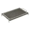 25x40 cm - Ilsa Invito Maxi Pietra Lavica Rettangolare Con Supporto In Acciaio Inox