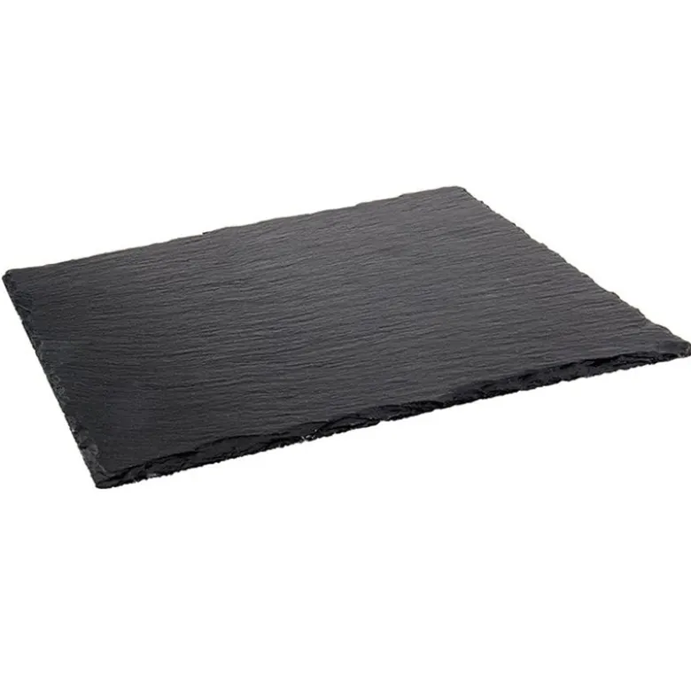 53x32.5 cm - Ilsa Piatto Vassoio Rettangolare In Ardesia - Set 6 Pz