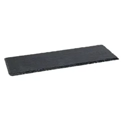 30x10 cm - Ilsa Piatto Vassoio Rettangolare In Ardesia - Set 6 Pz