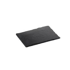26.5x16.2 cm - Ilsa Piatto Vassoio Rettangolare In Ardesia - Set 6 Pz