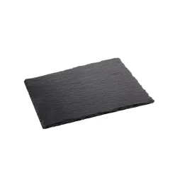 32.5x17.6 cm - Ilsa Piatto Vassoio Rettangolare In Ardesia - Set 6 Pz