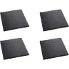10x10 cm - Ilsa Sottobicchieri In Ardesia - Set 4 Pz