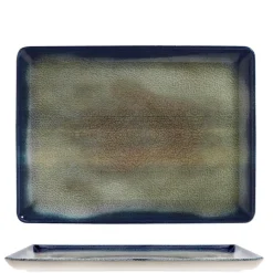 30x22 cm - Kutahya Porselen Arizona Piatto Vassoio Rettangolare In Porcellana - Set 6 Pz