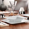 21.5x21.5 cm - Kutahya Porselen Maya Piatto Fondo In Porcellana - Set 12 Pz
