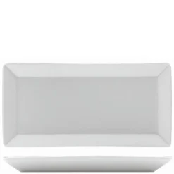 33x26 cm - Kutahya Porselen Maya Piatto Vassoio Rettangolare In Porcellana - Set 6 Pz