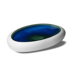31.5x21 cm - Le Coq Abyssos Vassoio Gourmet Ovale In Stoneware Set 2 Pz