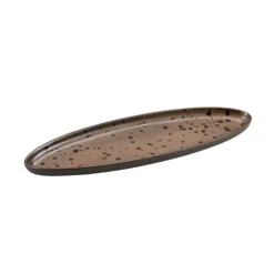 37.5x11.5 cm - Le Coq Phobos Vassoio Ovale In Stoneware Set 6 Pz