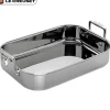 35x25 cm - Le Creuset Arrostiera Rettangolare In Acciaio Inox