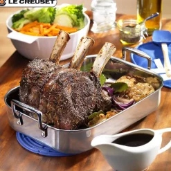 35x25 cm - Le Creuset Arrostiera Rettangolare In Acciaio Inox