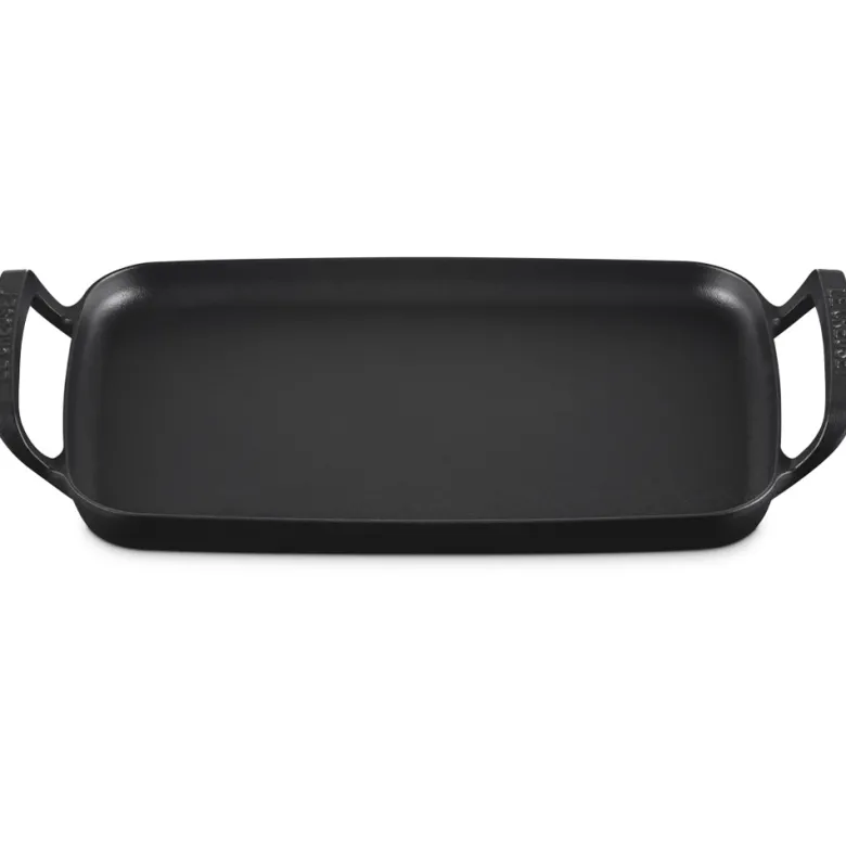 40x26 cm - Le Creuset BBQ Outdoor Piastra Rettangolare Liscia In Ghisa