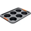 39x27 cm - Le Creuset Forme Speciali Stampo Crostatine Rettangolare 6 Impronte Antiaderente