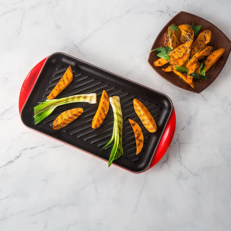 40x25 cm - Le Creuset Grill Bistecchiera Rettangolare Extralarge In Ghisa