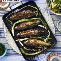 35x25 cm - Le Creuset Les Forgées Bistecchiera Rettangolare In Alluminio Antiaderente