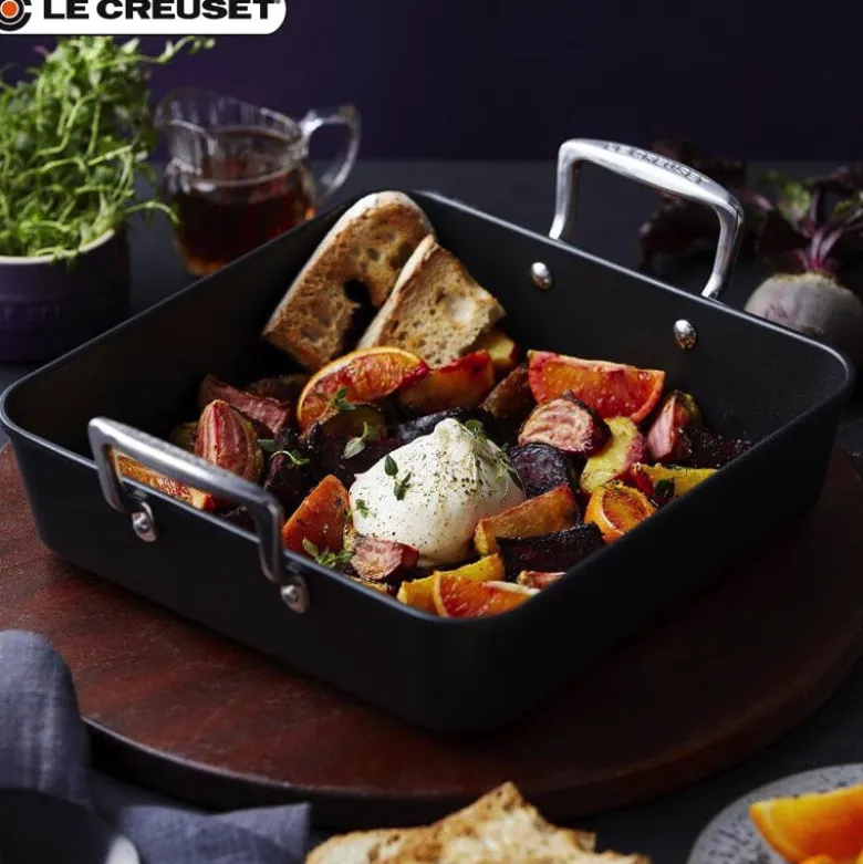 26x26 cm - Le Creuset Les Forgées Teglia Quadrata In Alluminio Antiaderente