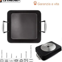 26x26 cm - Le Creuset Les Forgées Teglia Quadrata In Alluminio Antiaderente