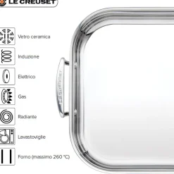 26x26 cm - Le Creuset Teglia Quadrata In Acciaio Inox