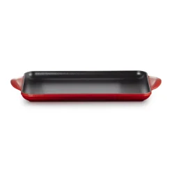 32x22 cm - Le Creuset Tradition Grill Bistecchiera Rettangolare Liscio In Ghisa Vetrificata