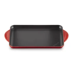 32x22 cm - Le Creuset Tradition Grill Bistecchiera Rettangolare Liscio In Ghisa Vetrificata