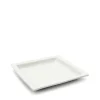 10x10 cm - Lioness Justwhite Piatto Piano In Porcellana - Set 6 Pz