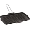 21x36 cm - Paderno Bistecchiera Grill Rettangolare In Ghisa Smaltata Con Manico