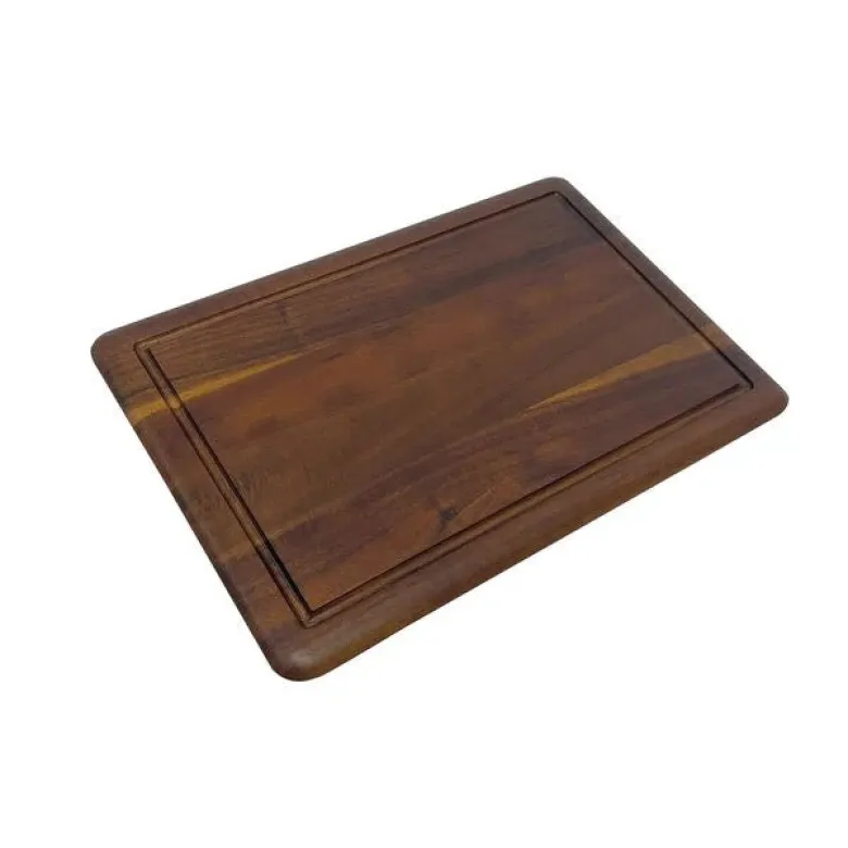 35x24 cm - Paderno Cast Iron Cookware Vassoio In Legno