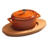 12x9 cm - Paderno Sottopentola Per Casseruola Ovale In Legno