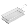 21.5x10.5 cm - Paderno Tableware Buffet & Display Cestello Porta Snack Rettangolare In Acciaio Inox