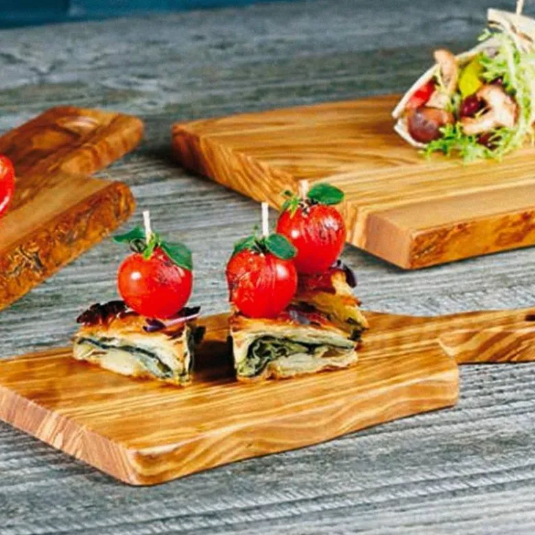 44x20 cm - Paderno Tableware Buffet & Display Vassoio Con Manico In Legno di Ulivo