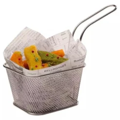13x10 cm - Paderno Tableware Buffet & Display Stainless Steel Snack Basket