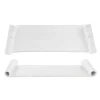 49x16 cm - Pergamena Piatto Presentazione Trapezioidale In Porcellana Set 2 Pz