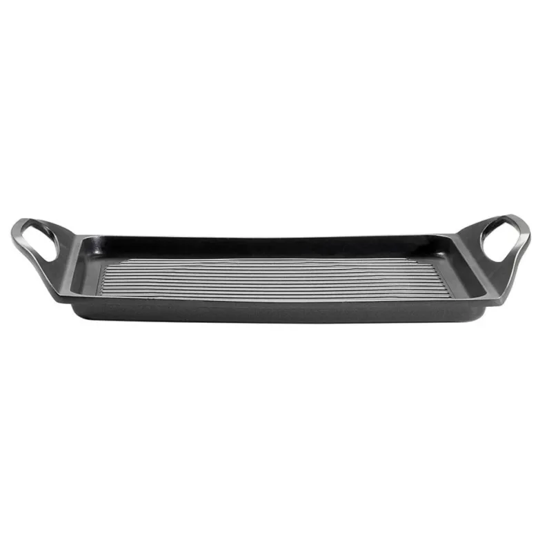 45x27 cm - Pintinox Pro Piastra Grill Rettangolare In Alluminio Antiaderente