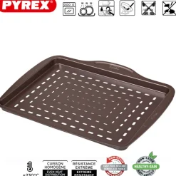 37x29 cm - Pyrex Asimetria Teglia Pizza Rettangolare Antiaderente