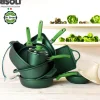 36x24 cm - Risoli Dr.Green Stone Rostiera Ovale Antiaderente In Alluminio Con Coperchio In Vetro
