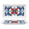 29x17.5 cm - Saturnia Margot Vassoio Rettangolare In Porcellana Set 6 Pz