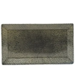 29x17.5 cm - Saturnia Nail Piatto Vassoio Rettangolare In Porcellana - Set 6 Pz