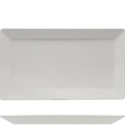 29x17.5 cm - Saturnia Nail Piatto Vassoio Rettangolare In Porcellana - Set 6 Pz