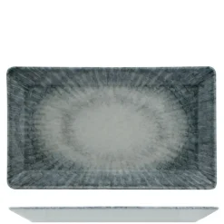 26x15 cm - Saturnia Space Piatto Vassoio Rettangolare In Porcellana - Set 10 Pz