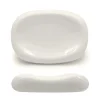 25.4x18.2 cm - Selecta Piatto Presentazione Alto Ovale In Porcellana Set 3 Pz