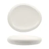 30.6x25.7 cm - Selecta Piatto Presentazione Alto Ovale In Porcellana Set 3 Pz