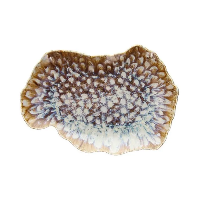 30x20 cm - Tognana Reef Piatto Vassoio Rettangolare In Porcellana - Set 6 Pz