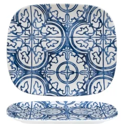 29x24.5 cm - Tognana Seaside Piatto Vassoio Rettangolare In Porcellana - Set 6 Pz
