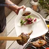 30.9x28.8 cm - Villeroy & Boch BBQ Passion Piatto Bistecca In Porcellana - Set 2 Pz